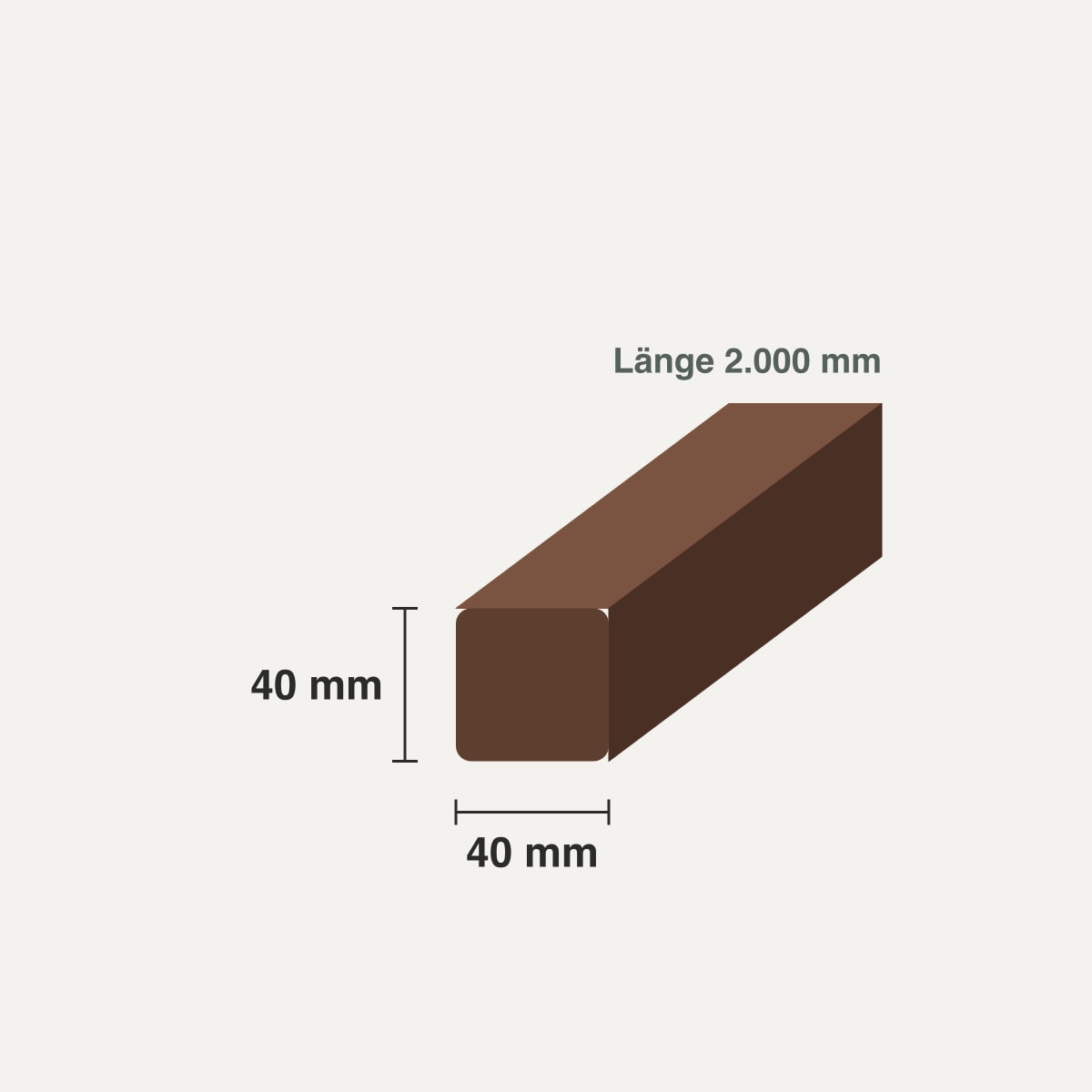 MOSO Bamboo X-treme Outdoorbalken 2000x40x40mm