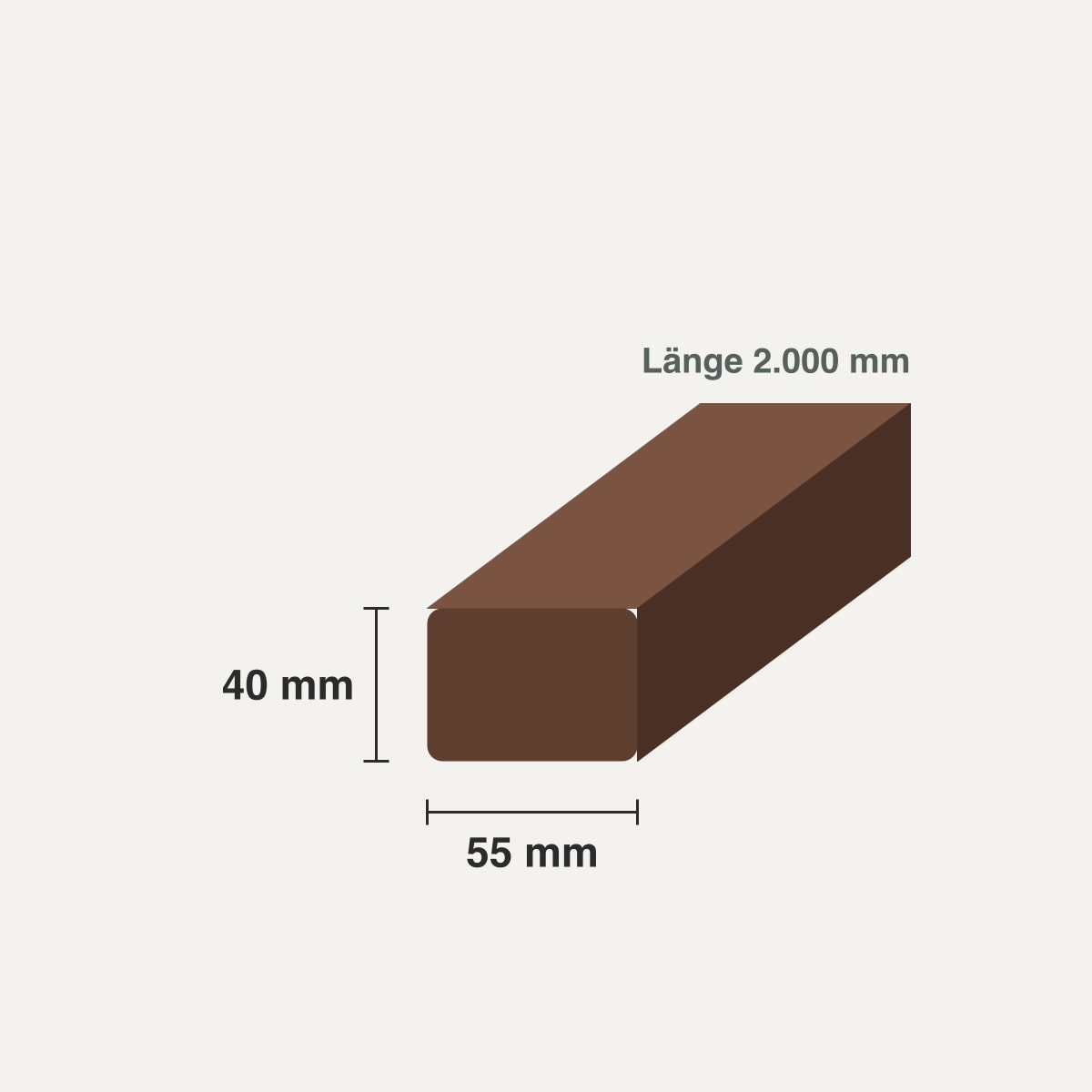 MOSO Bamboo X-treme Outdoorbalken 2000x55x40mm