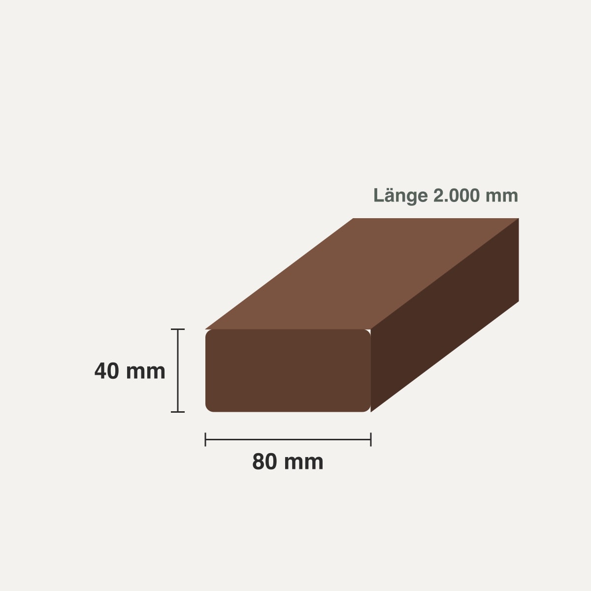MOSO Bamboo X-treme Outdoorbalken 2000x80x40mm